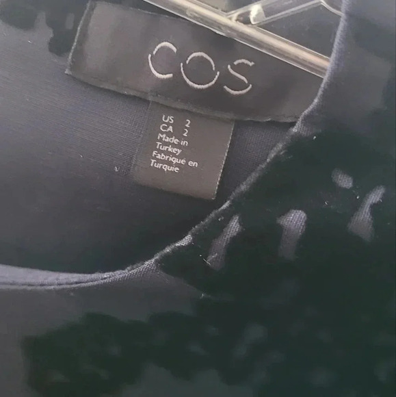 COS NAVY  BLUE PRINT DRESS - Picture 6 of 6